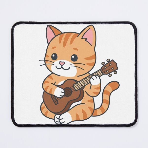 Item preview, Cute Orange Tabby Cat Playing Ukulele Kawaii Music Lover Gift designed and sold by Owcomm.