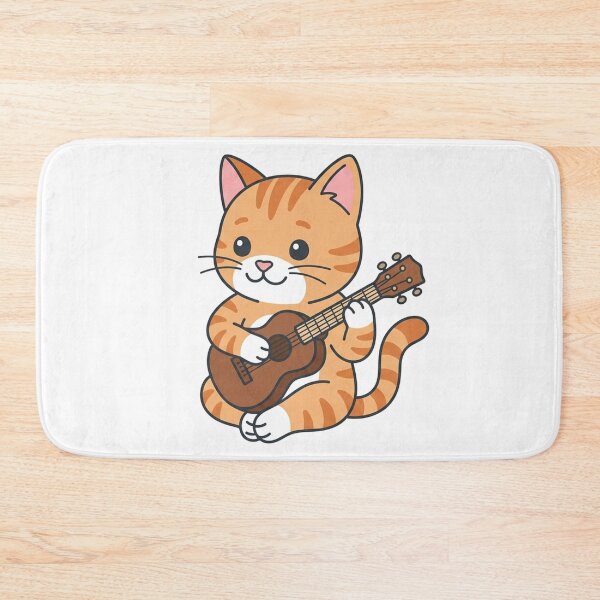 Item preview, Cute Orange Tabby Cat Playing Ukulele Kawaii Music Lover Gift designed and sold by Owcomm.