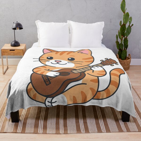 Item preview, Cute Orange Tabby Cat Playing Ukulele Kawaii Music Lover Gift designed and sold by Owcomm.