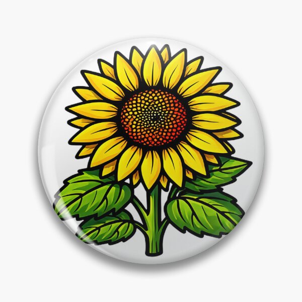 Item preview, Sunflower with leaves a cute summer graphic, a gift for gardeners designed and sold by MoonRatStudio.