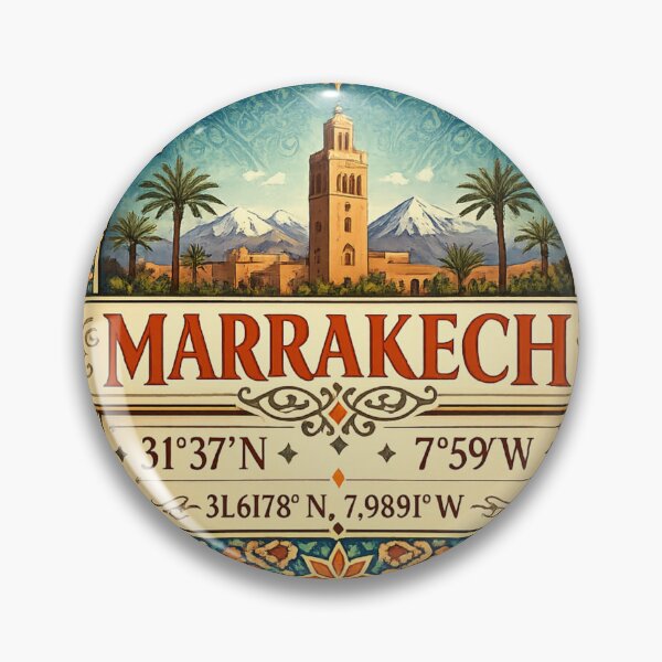 Item preview, Marrakech Morocco Coordinates designed and sold by MKDSN.