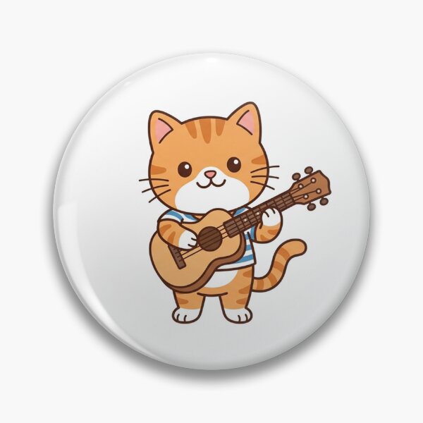 Item preview, Cute Orange Tabby Cat Playing Guitar Kawaii Music Cat designed and sold by Owcomm.