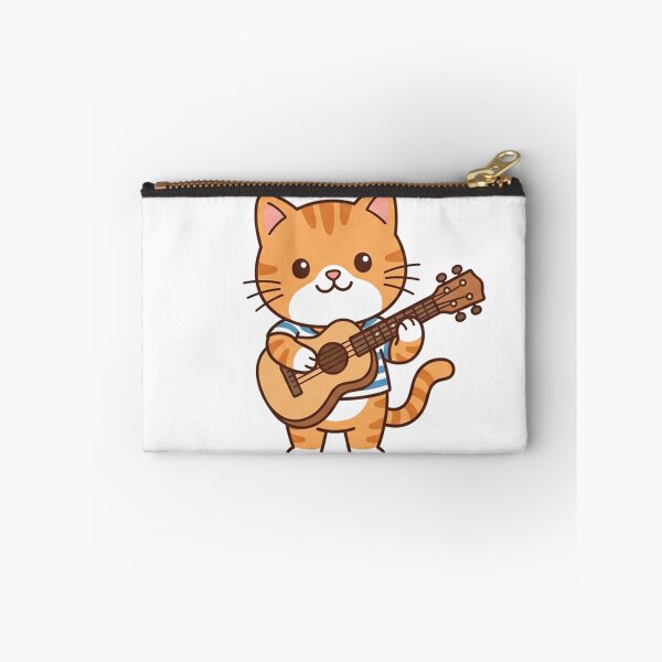 Item preview, Cute Orange Tabby Cat Playing Guitar Kawaii Music Cat designed and sold by Owcomm.