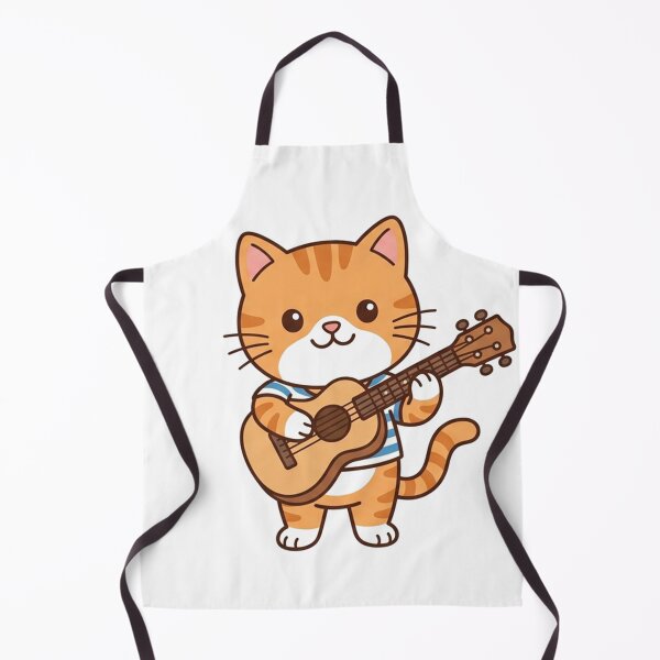 Item preview, Cute Orange Tabby Cat Playing Guitar Kawaii Music Cat designed and sold by Owcomm.