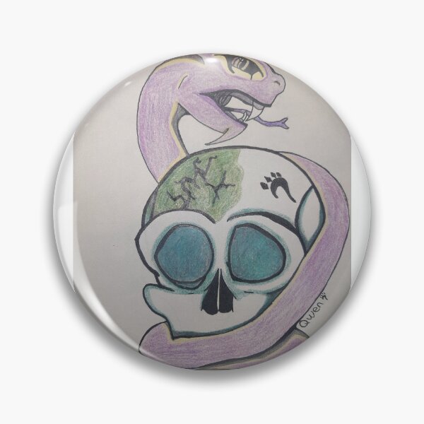 Item preview, Coiled — Snake Skull Art Print | Dark Nature Tattoo Flash Illustration designed and sold by Feral-Ink.
