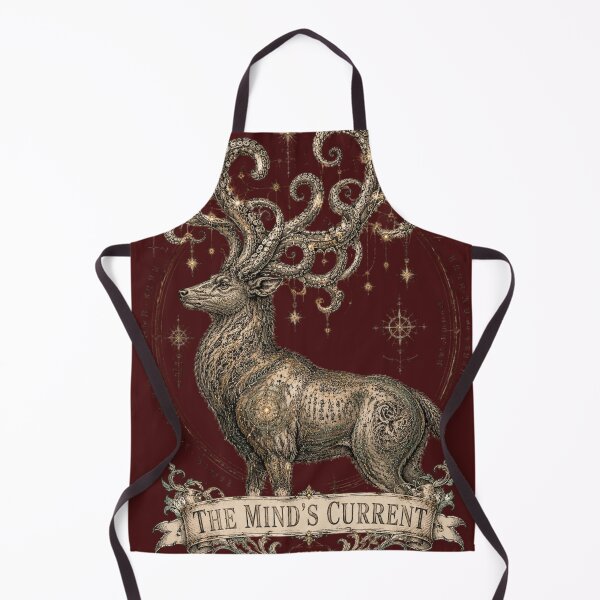 Item preview, The Mind's Current - Ancient Celestial Stag & Occult Etching designed and sold by Horizon Prime.