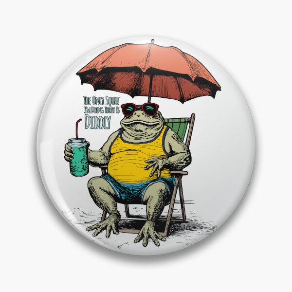 Item preview, The Only Squat I'm Doing Today Is Diddly Funny Beach Frog designed and sold by SaltCreatives.