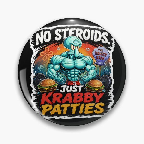 Item preview, No Steroids Just Krabby Patties Funny Gym Sticker designed and sold by Dackoo.