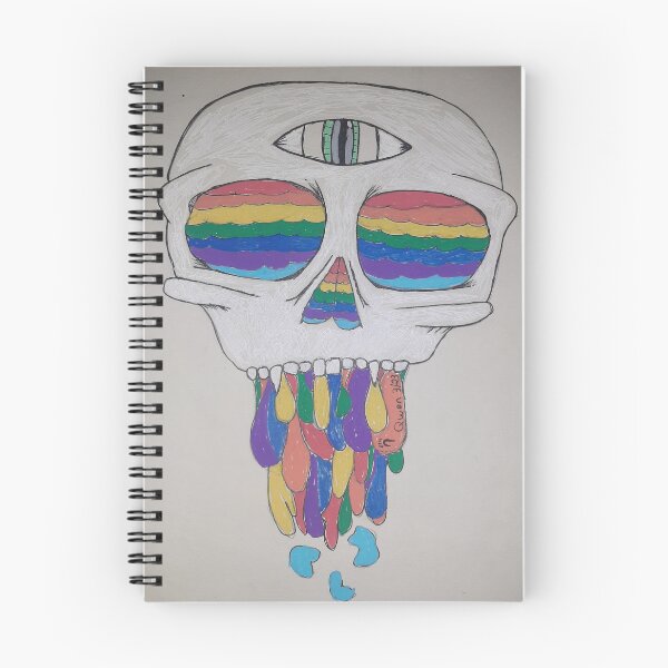 Item preview, Full Spectrum — Rainbow Skull Art Print | Pride Dark Art Illustration designed and sold by Feral-Ink.