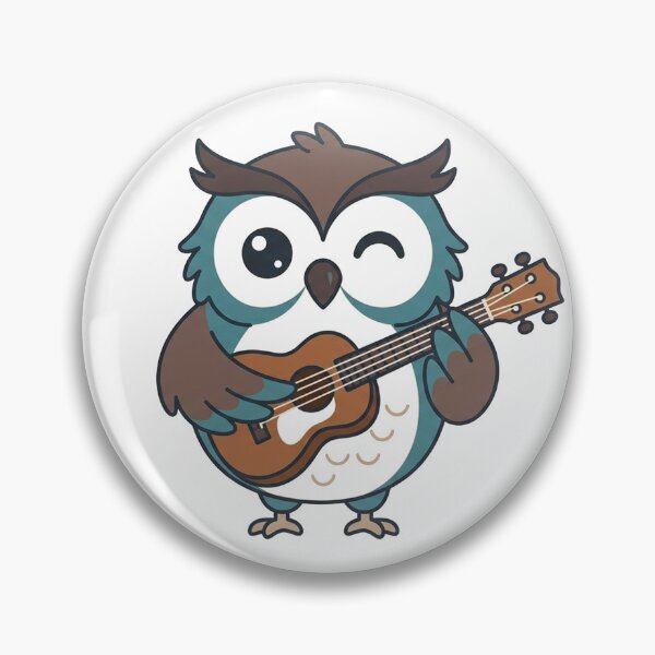 Item preview, Cute Owl Playing Ukulele Kawaii Music Lover Owl designed and sold by Owcomm.