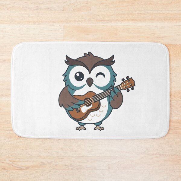 Item preview, Cute Owl Playing Ukulele Kawaii Music Lover Owl designed and sold by Owcomm.