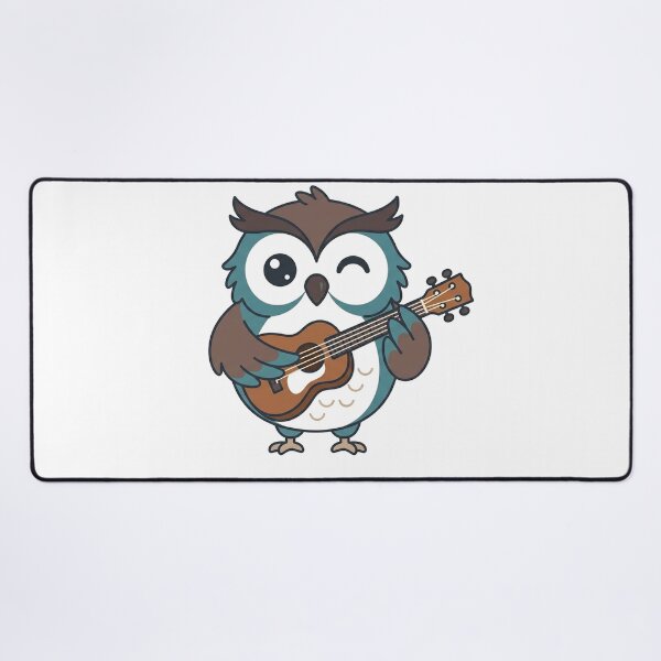 Item preview, Cute Owl Playing Ukulele Kawaii Music Lover Owl designed and sold by Owcomm.