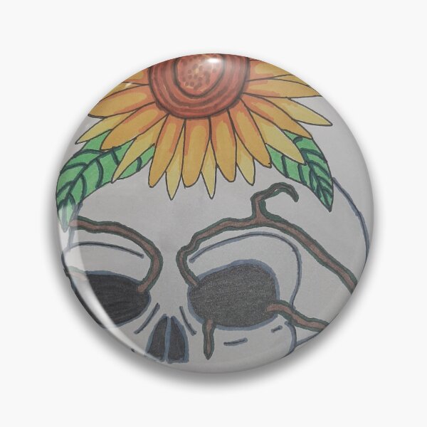 Item preview, Planted — Sunflower Skull Art Print | Dark Botanical Illustration designed and sold by Feral-Ink.