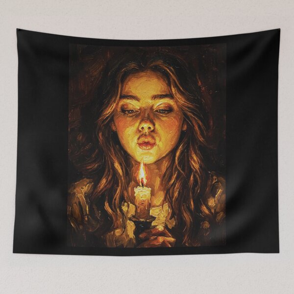 Item preview, Candlelight Soul Deep Oil Painting designed and sold by RamyGallery.