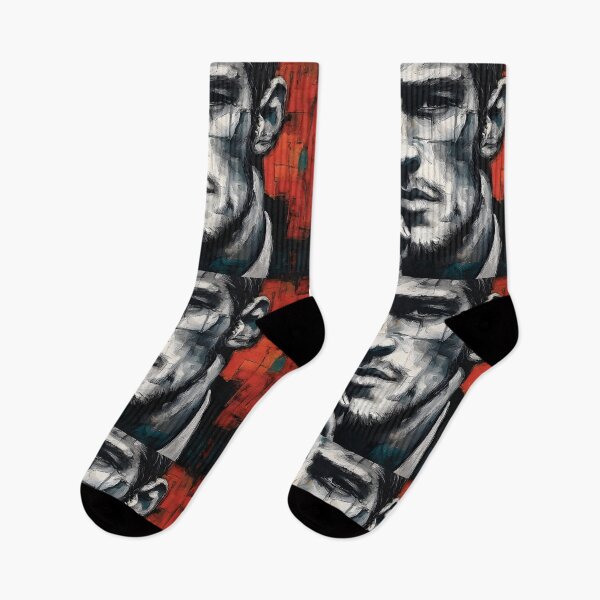 Item preview, Chromatic Contrast Authority - Grayscale Male Portrait Holding Cigar Against Vibrant Abstract Color designed and sold by OlfactoART Studio.