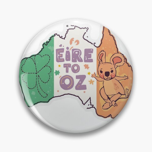 Item preview, Irish to Oz | Éire to Oz - Funky Pastel Shamrock & Koala Sticker designed and sold by irishtravelinspo.
