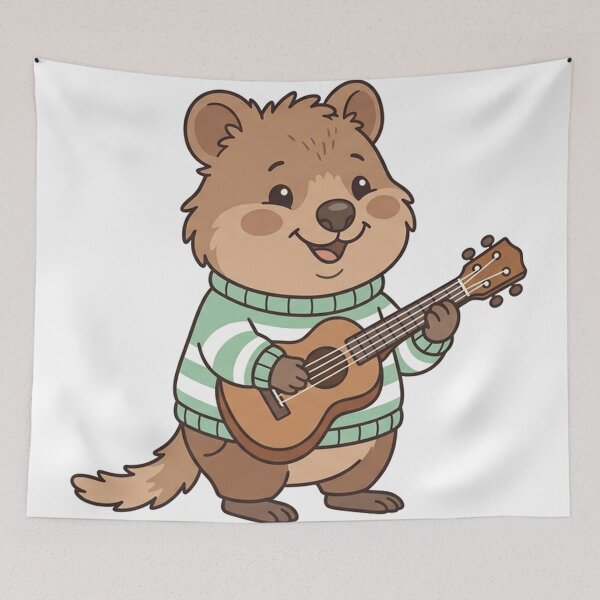 Item preview, Quokka Playing Ukulele Cute Animal Music Lover designed and sold by Owcomm.