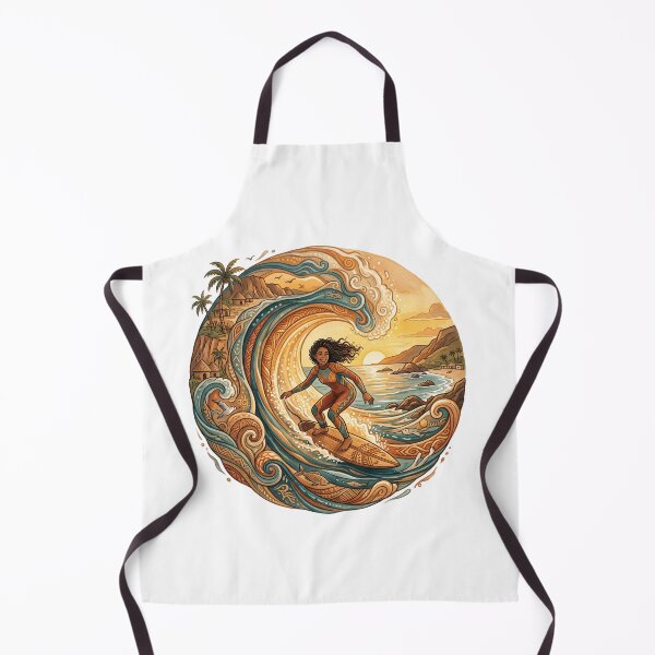 Item preview, Flowing with the wave – Illustration of Surfing and Organic Connection designed and sold by Pulpa-grafica.