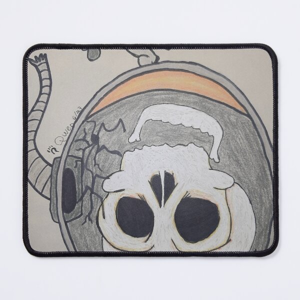 Item preview, Lost in Orbit — Astronaut Skull Art Print | Dark Sci-Fi Illustration designed and sold by Feral-Ink.