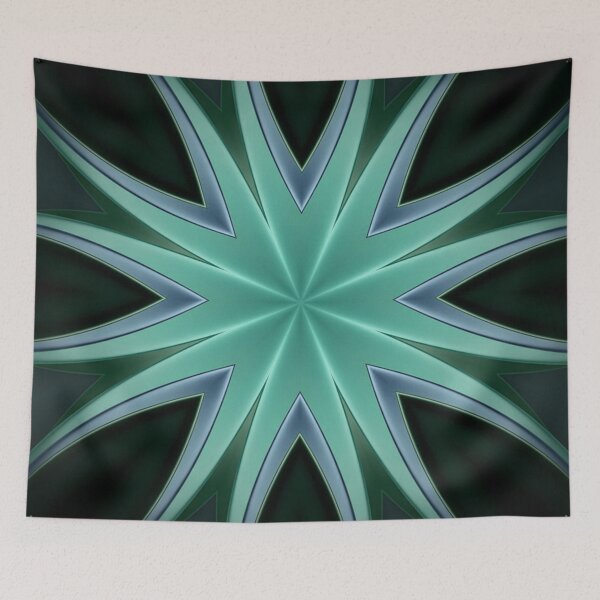 Item preview, Emerald Starburst Symmetry Abstract designed and sold by IntelliMindDesigns.