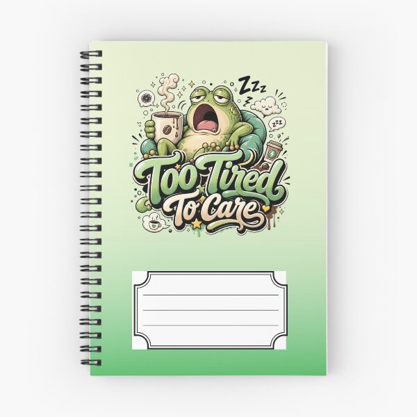 Item preview, Too Tired To Care | Yawning Frog designed and sold by skkyfaithArtz.