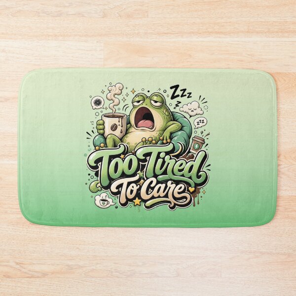 Item preview, Too Tired To Care | Yawning Frog designed and sold by skkyfaithArtz.