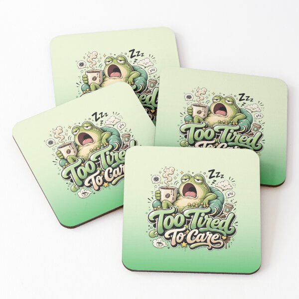 Item preview, Too Tired To Care | Yawning Frog designed and sold by skkyfaithArtz.