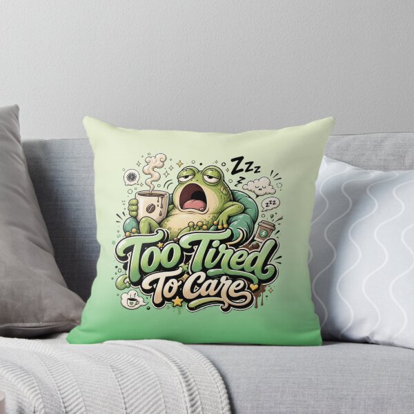 Item preview, Too Tired To Care | Yawning Frog designed and sold by skkyfaithArtz.