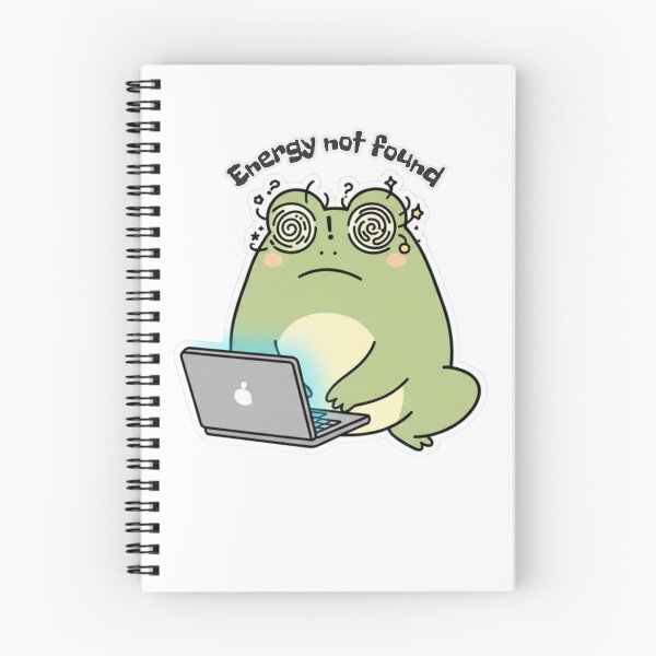 Item preview, Funny Frog Laptop Sticker - Energy Not Found Tired Frog designed and sold by FDMarts.