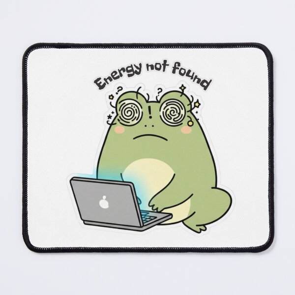 Item preview, Funny Frog Laptop Sticker - Energy Not Found Tired Frog designed and sold by FDMarts.