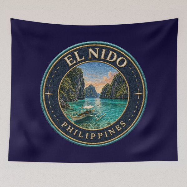 Item preview, El Nido, Philippines – Outrigger boat, karst cliffs & sunset designed and sold by Girih.