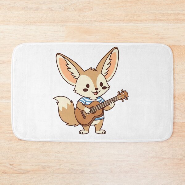 Item preview, Cute Fennec Fox Playing Guitar Kawaii Animal Musician designed and sold by Owcomm.
