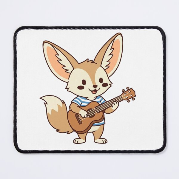 Item preview, Cute Fennec Fox Playing Guitar Kawaii Animal Musician designed and sold by Owcomm.