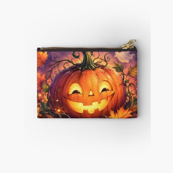 Item preview, Halloween 3 - Magical Smiling Jack-o-Lantern with Cute Ghost designed and sold by NikaNavi.