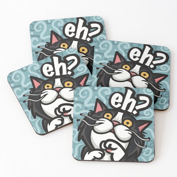 Item preview, Eh? Confused Tuxedo Cat Pop Art / 咦？困惑的賓士貓波普藝術 / あれ？困惑するタキシード猫のポップアート designed and sold by MeowdelStudio.