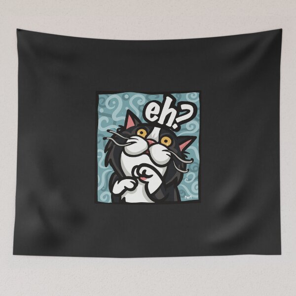 Item preview, Eh? Confused Tuxedo Cat Pop Art / 咦？困惑的賓士貓波普藝術 / あれ？困惑するタキシード猫のポップアート designed and sold by MeowdelStudio.
