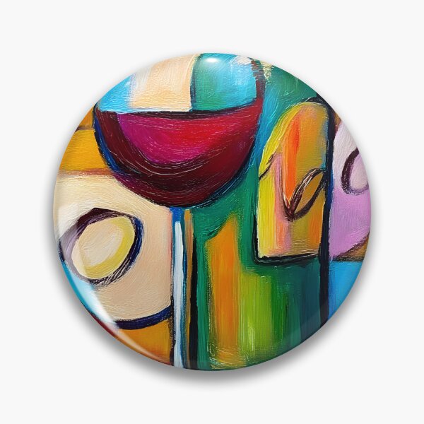 Item preview, Vibrant Wine Bottle and Glass - Bold Abstract Composition with Rich Color and Dynamic Modern Energy designed and sold by OlfactoART Studio.
