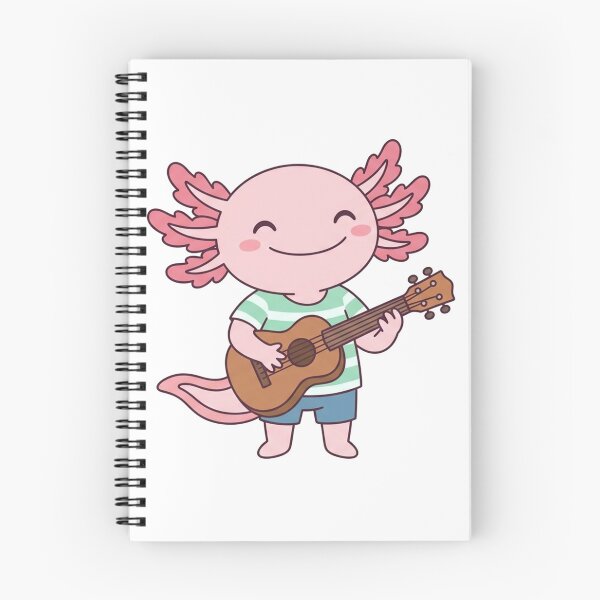 Item preview, Happy Axolotl Playing Ukulele Cute Kawaii Music Lover designed and sold by Owcomm.