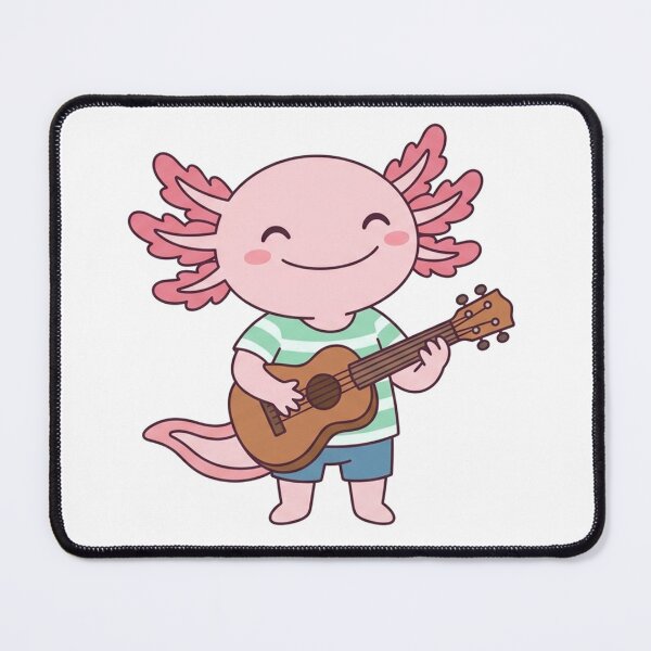 Item preview, Happy Axolotl Playing Ukulele Cute Kawaii Music Lover designed and sold by Owcomm.