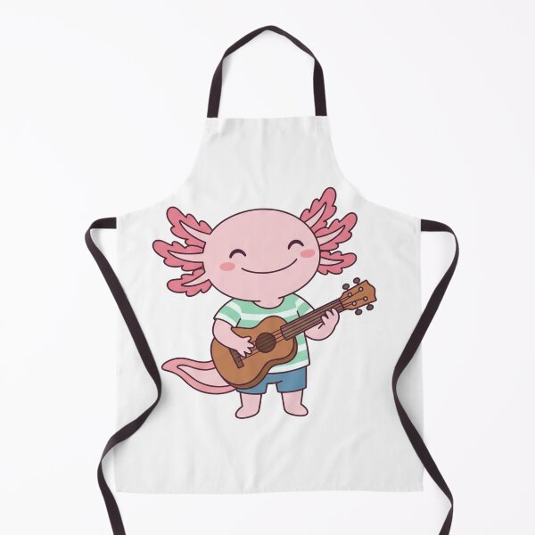 Item preview, Happy Axolotl Playing Ukulele Cute Kawaii Music Lover designed and sold by Owcomm.