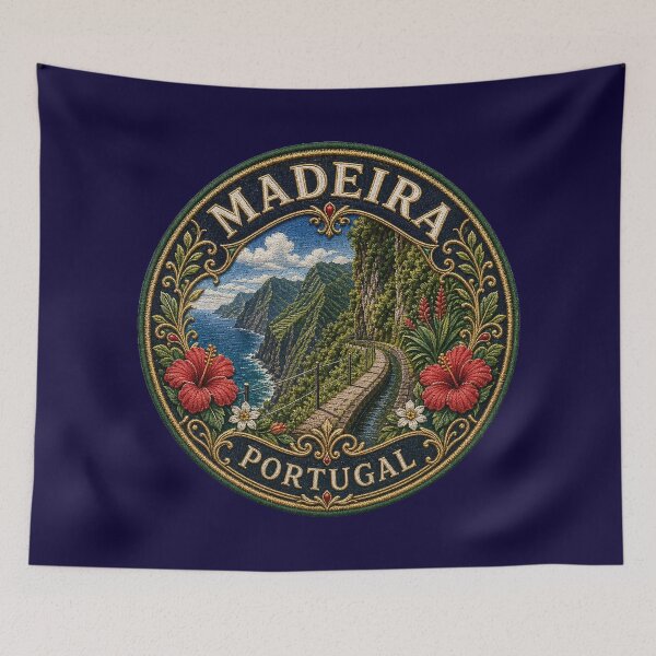 Item preview, Madeira, Portugal – Cliff path, Atlantic Ocean & tropical flowers designed and sold by Girih.