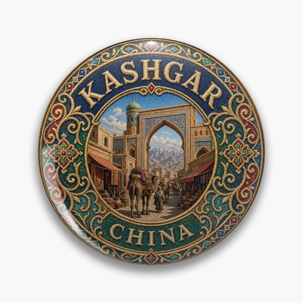 Item preview, Kashgar, China – Old Town, Minaret & Silk Road Market designed and sold by Girih.