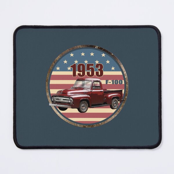 Item preview, VINTAGE 1953 F-100, RED PICK UP TRUCKS, HOT ROD, PATRIOTIC designed and sold by classic car craze.