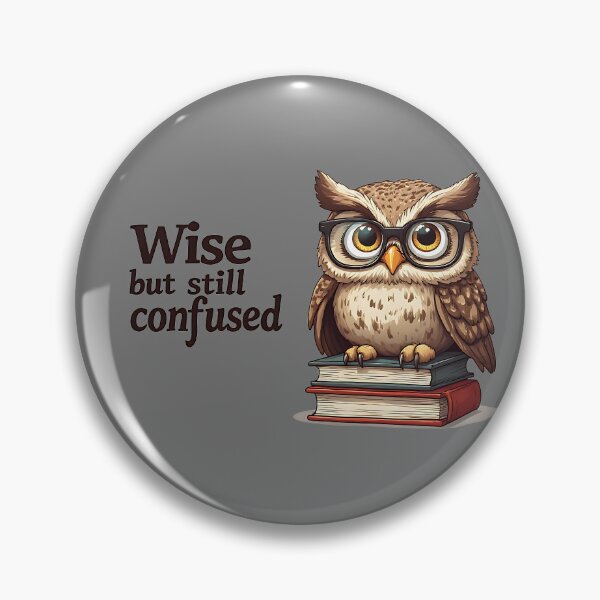 Item preview, Wise But Confused Owl With Books designed and sold by UrbanPrts.