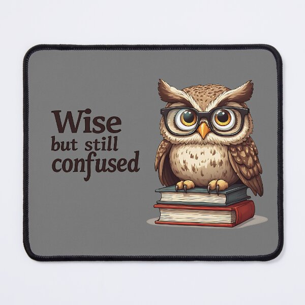 Item preview, Wise But Confused Owl With Books designed and sold by UrbanPrts.