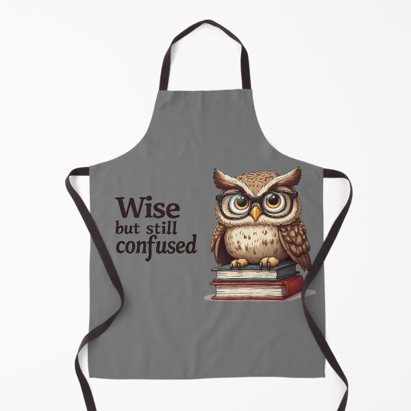 Item preview, Wise But Confused Owl With Books designed and sold by UrbanPrts.