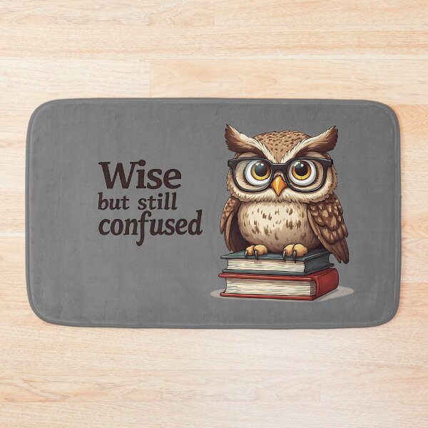 Item preview, Wise But Confused Owl With Books designed and sold by UrbanPrts.