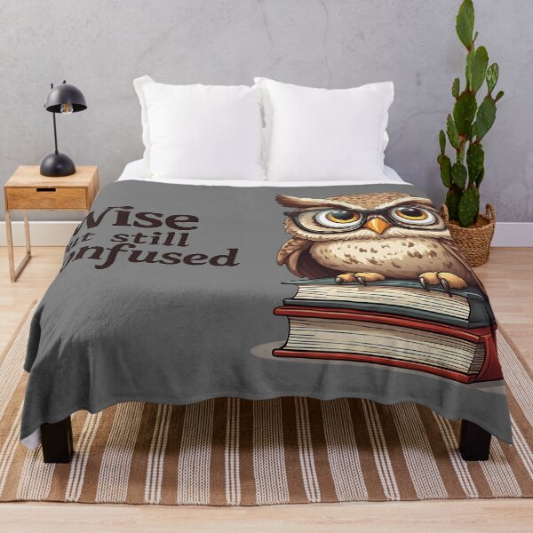 Item preview, Wise But Confused Owl With Books designed and sold by UrbanPrts.