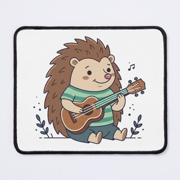 Item preview, Hedgehog Guitarist Cute Animal Music Art designed and sold by Owcomm.