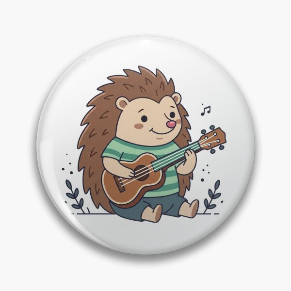 Item preview, Hedgehog Guitarist Cute Animal Music Art designed and sold by Owcomm.